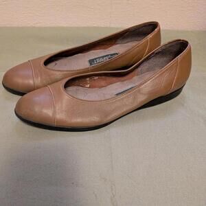 80s Easy Spirit Brown Leather Flats Sz 11